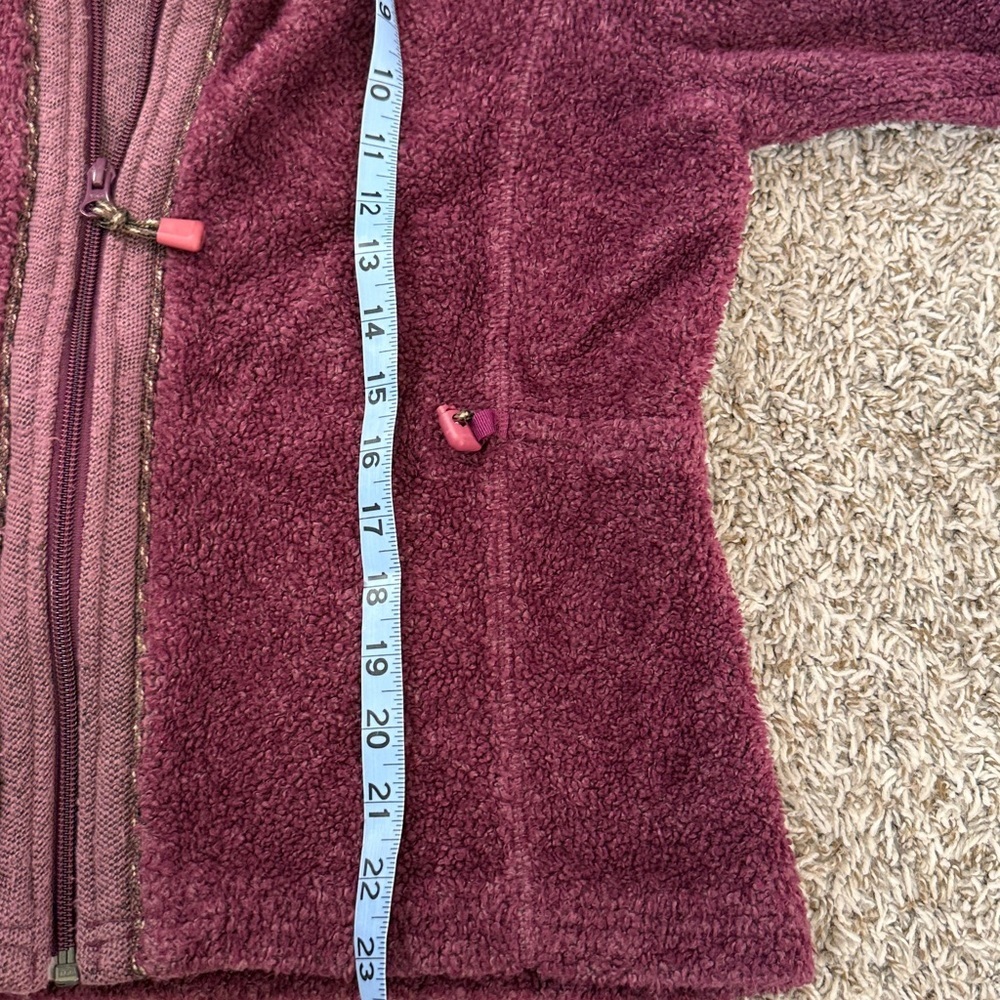 Woolrich Sherpa Zip Up Jacket Fitted Purple Pink Size Medium - Picture 13 of 14